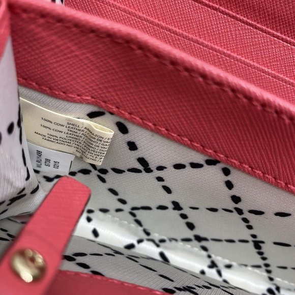 Kate Spade New York Saffiano Leather Zip Around Accordion Phone Wallet Pink - Picture 8 of 8